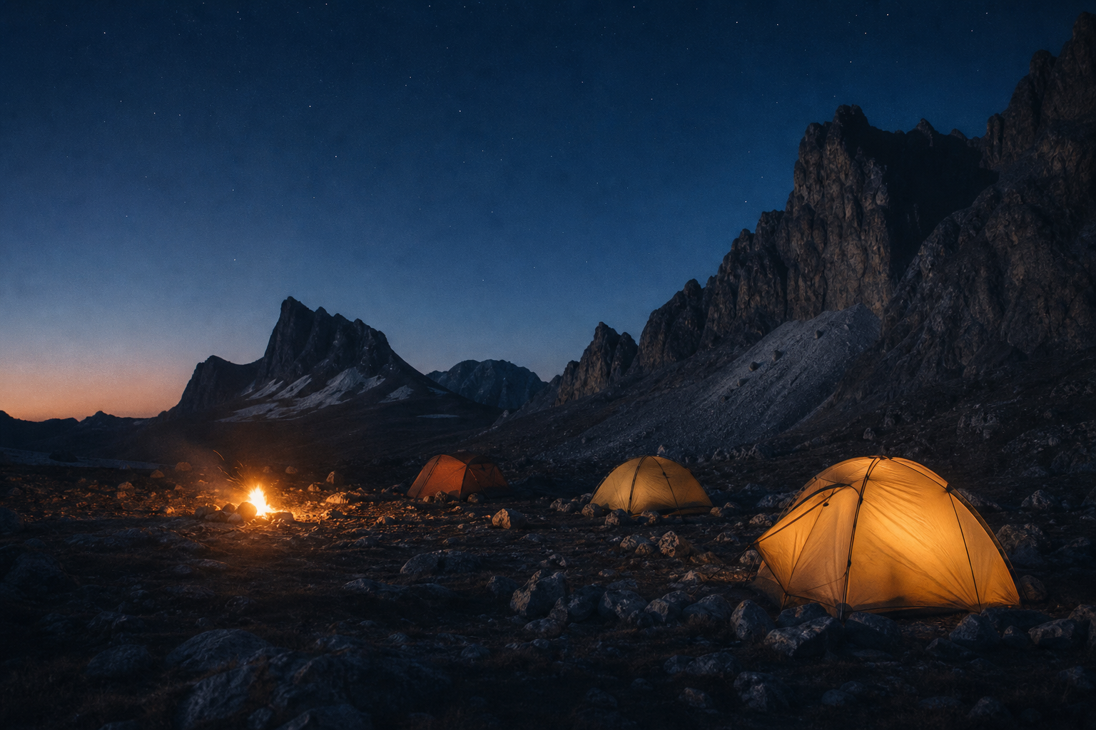 The highest camp of the rally